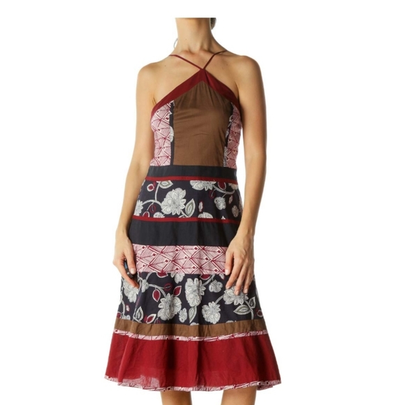 BCBGMaxAzria Dresses & Skirts - BCBGMAXAZRIA Floral Paisley Strappy Halter Dress